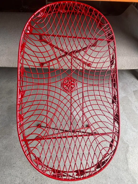 Red powder coated wire furniture